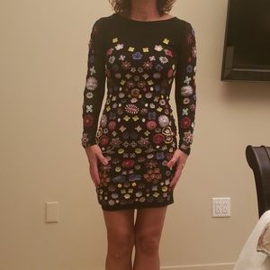 Aqua long sleeve dress